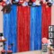 Red and Blue Streamers, Pack of 2 - Xtralarge, 3.2x8 Feet | Red and Blue Fringe Curtain, Red and Blue Party Decorations | Circus Theme Party Decorations | Red and Blue Carnival Decorations